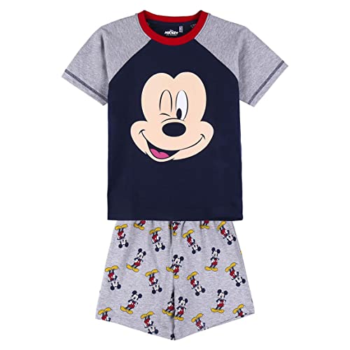 CERDÃ� LIFE'S LITTLE MOMENTS Parte Superior Mickey Mouse Algodon 100% de 2 Piezas [ Camiseta + Pantalon Pijama NiÃ±o ] -Licencia Oficial Disney, Gris, 5 Years para NiÃ±os